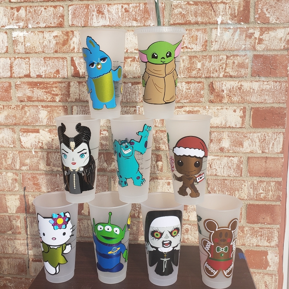 x1 custom made Starbucks reusable tu6 cup